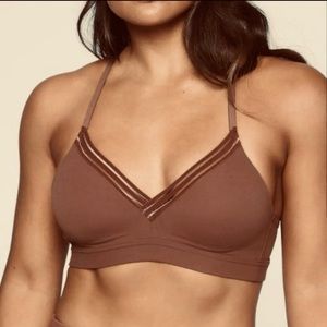 Athleta Powervita Everyday Sports Bra Cinnamon Brown